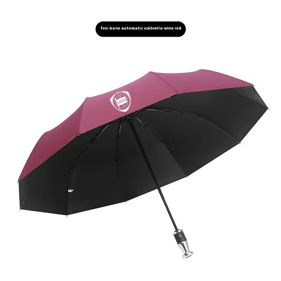 For Lancia Logo Kappa Delta 3 Ypsilon Musa Voyager Lybra Car Automatic Folding Windproof Sunshade Umbrella Auto Accessories