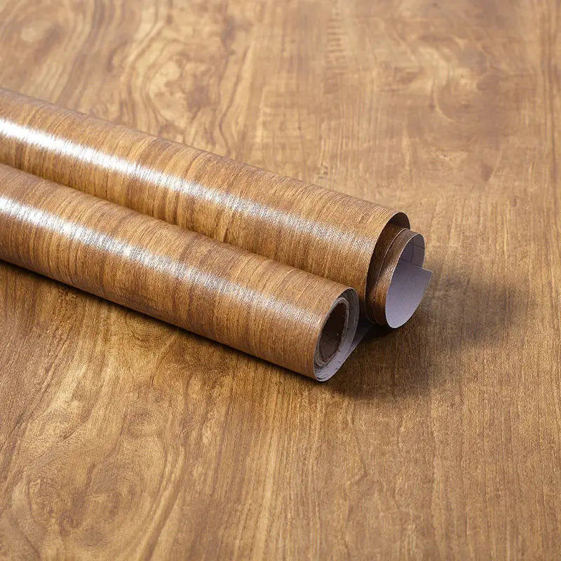 Wood Grain DIY Sticker PVC Self Adhesive Waterproof Wallpapers Renovation Furnitures Wall Stickers Home Decor Sticky Paper Decal