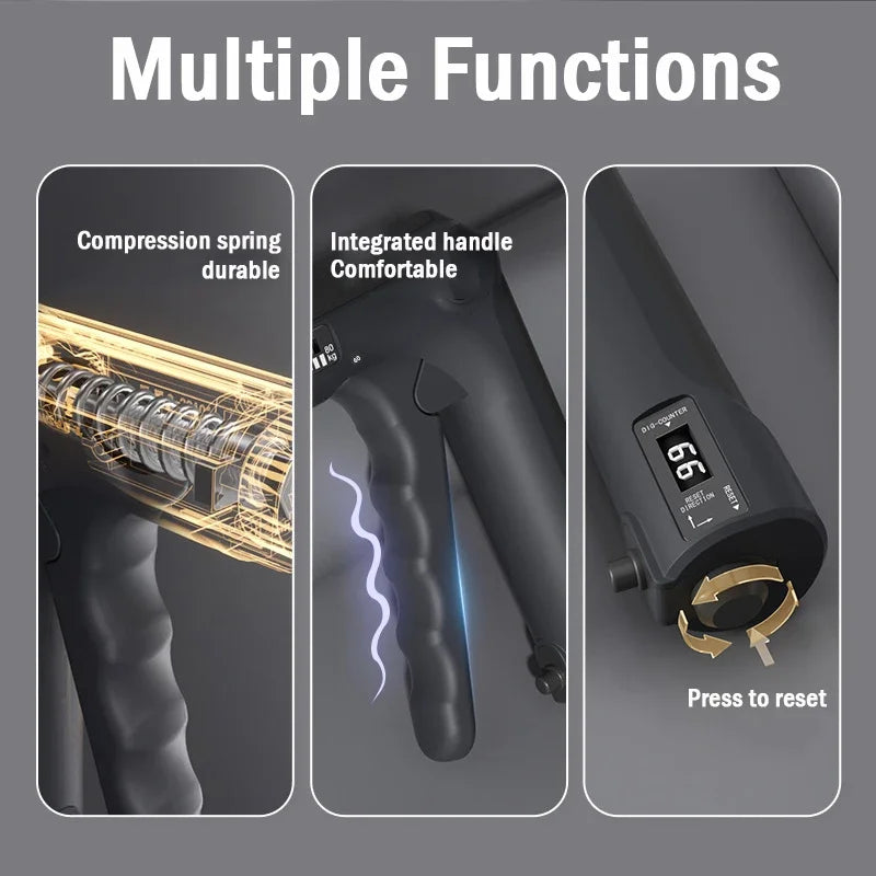 5-60kg Adjustable Hand Grip With Five Finger Trainer Strengthener Handgrip Trainer With Counter Wrist Forearm And Hand Exerciser