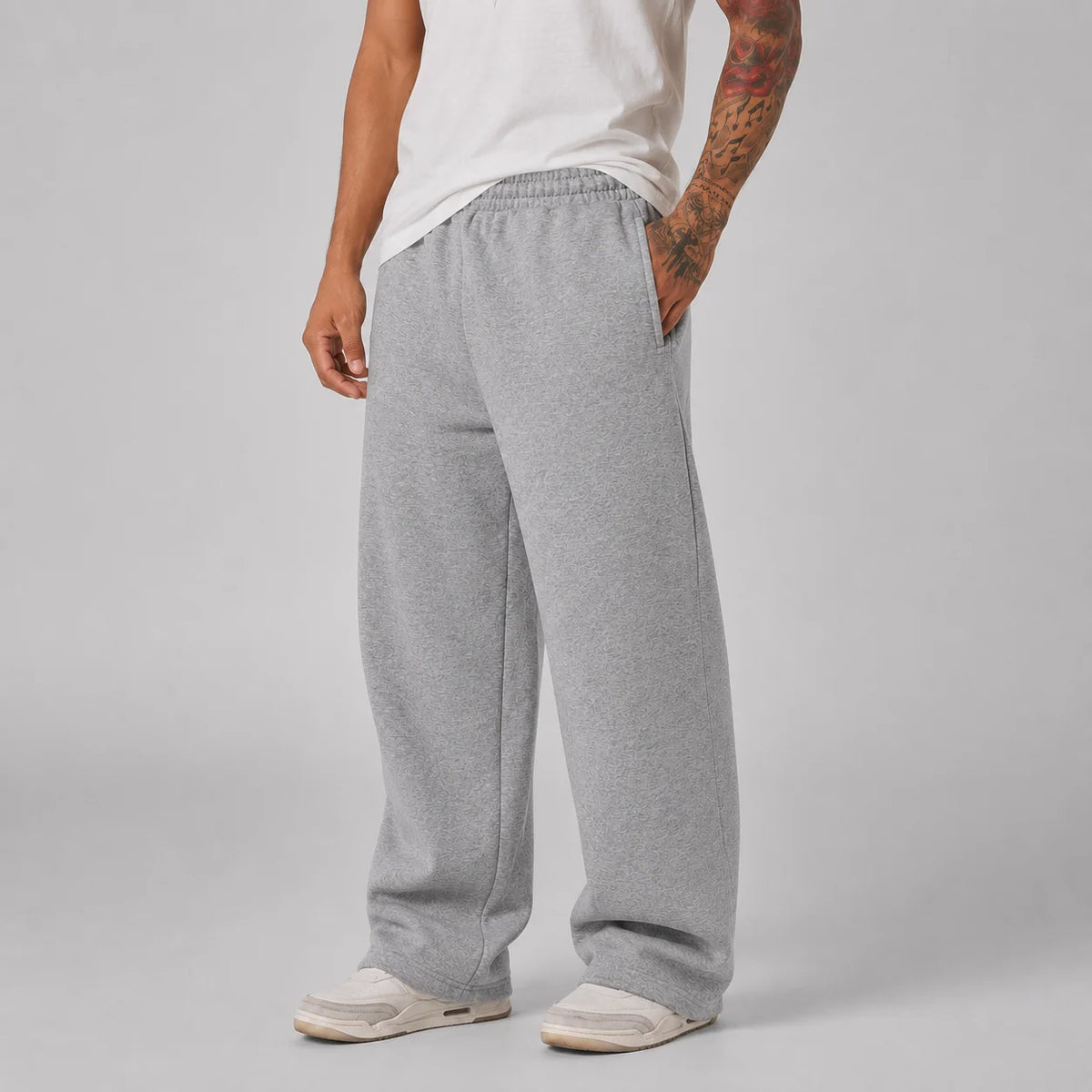 Men's Summer Sweatpants 6 Colors Wide Leg Sports Pants Comfortable Drawstring Elastic Waist Casual Gym Joggers Daily Streetwear