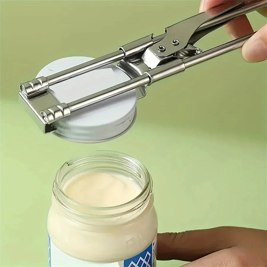 1/2Pcs Heavy Duty Stainless Steel Adjustable Multi Function Labor Saving Bottle Jar Can Opener Easy Grip Kitchen Tool Accessorie