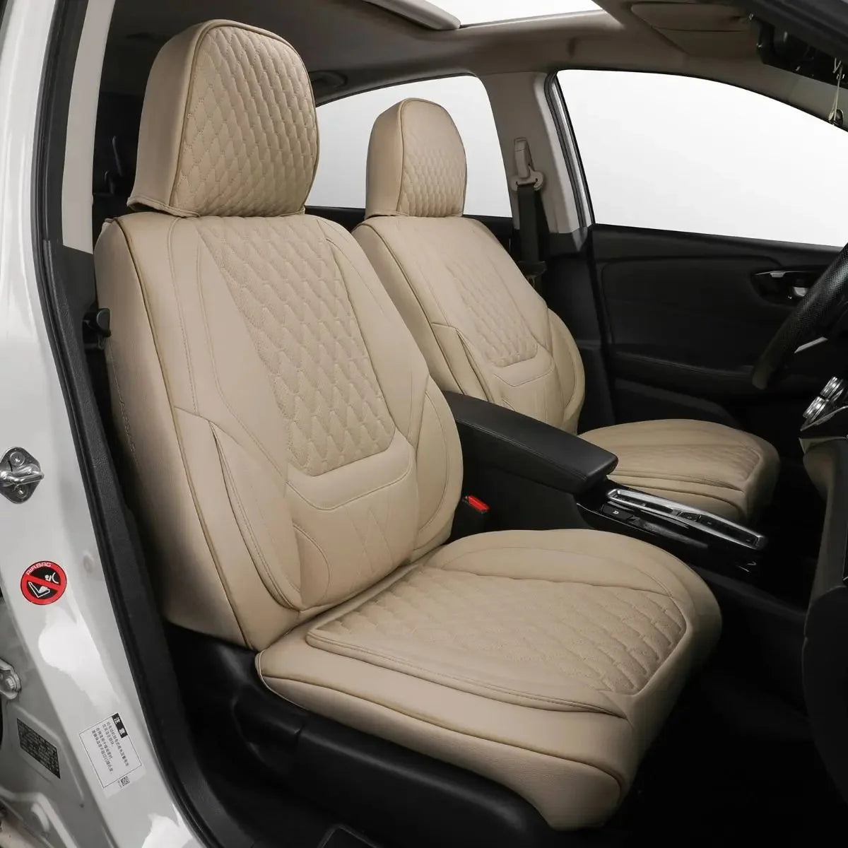 EKR Universal Car Seat Covers Full Set Waterproof Leather Auto Seat Protection All-Season Universal Fit Most Car Sedan SUV