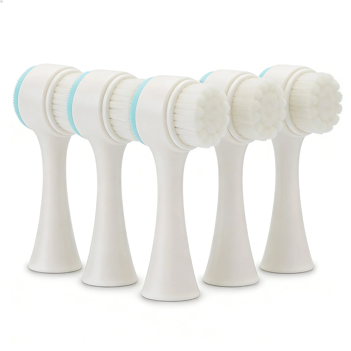 Wholesale 2/5/10PCS Double Side Facial Cleansing Brush Silicone & Soft Hair Manual Massage Facial Wash Brush Makeup Remove Tools