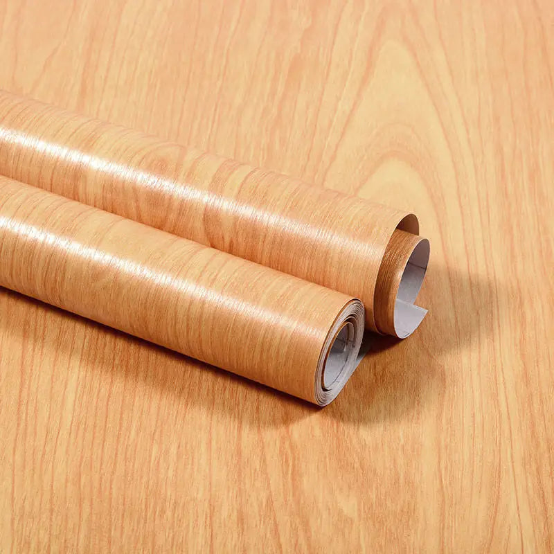 Wood Grain DIY Sticker PVC Self Adhesive Waterproof Wallpapers Renovation Furnitures Wall Stickers Home Decor Sticky Paper Decal