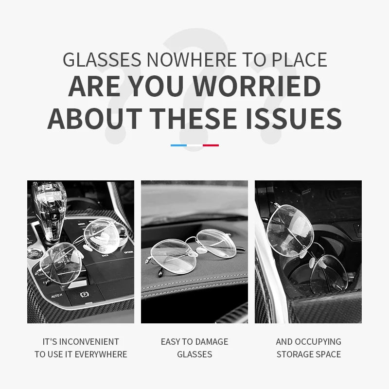 Multifunction Car Glasses Box Portable Car Sunglasses Holder Car Driving Glasses Holder Eyeglass Case Sun Visor For Model Y BMW