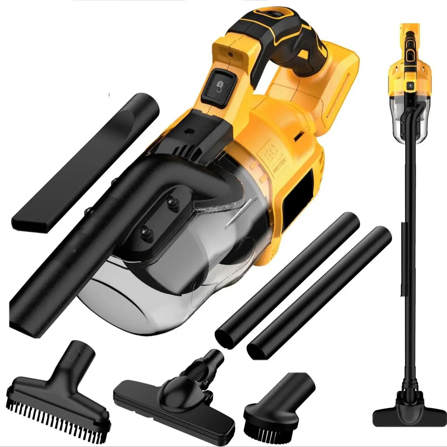 5 In1 Handheld Electric Vacuum Cleaner with 400W Powerful Motor Portable Hand Vacuum for Floor Carpet Car Compatible with Dewalt
