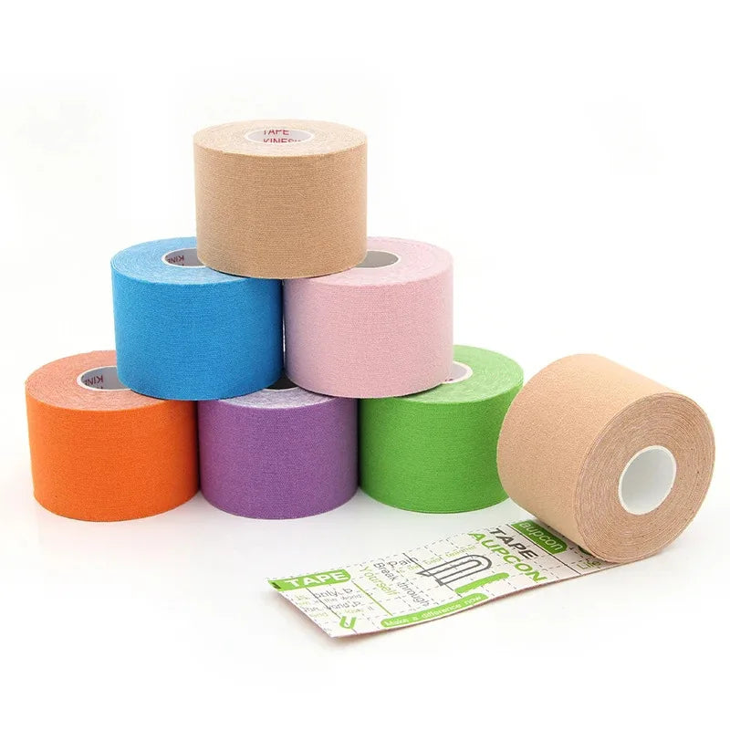 Colorful Kinesiology Tape Muscle Patch Athletes Elastic Water Resistant Kinetic Kinesiology Tape For Knee Pain Shoulder Muscle