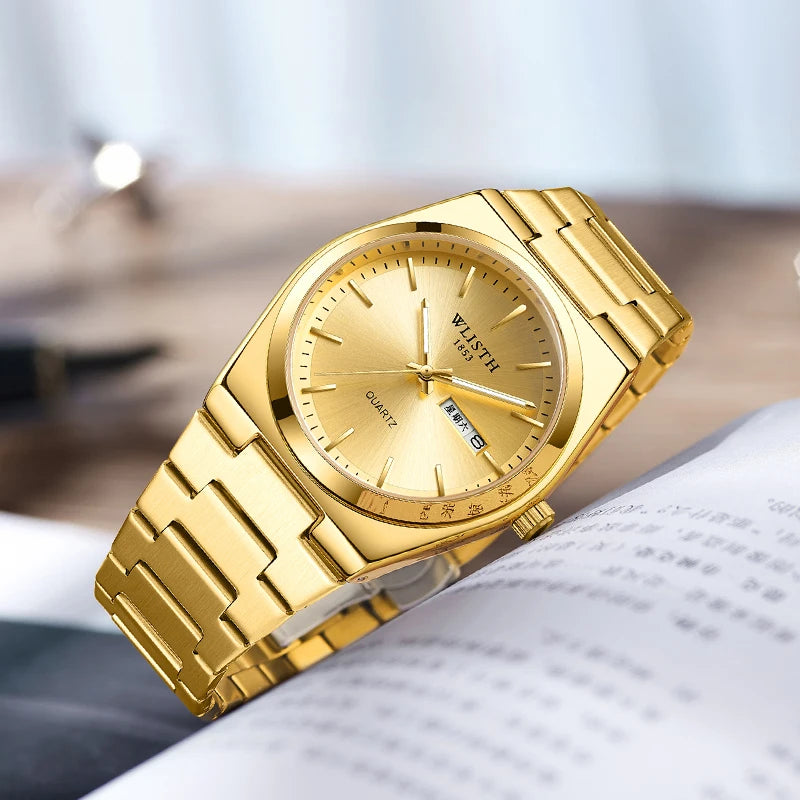 Luxury Mens Calendar Quartz Wristwatches Fashion Sports Men Business Watches Clock Gift Male Wristwatches Relogio Masculino