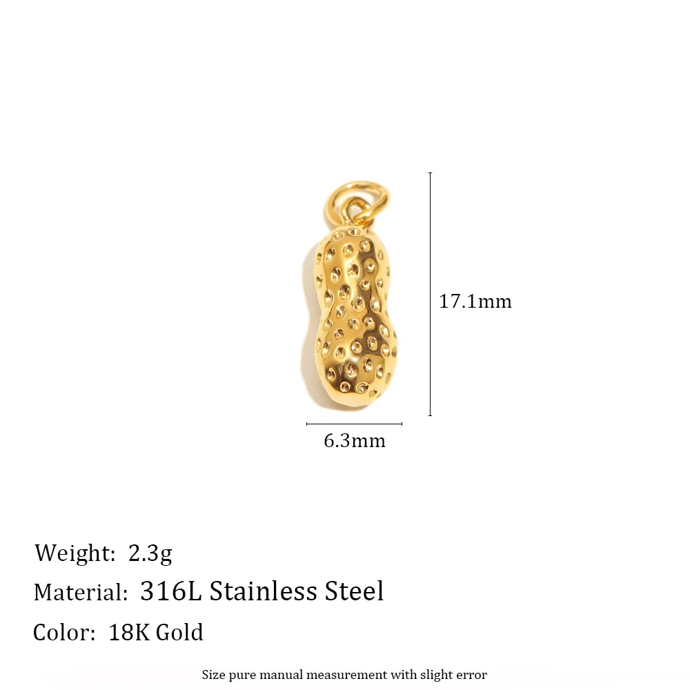 E.B.belle Summer Food Ice Cream Cake French Fries 18K Gold Plated Pendant Charms For Jewelry Making DIY Jewelry Accessories