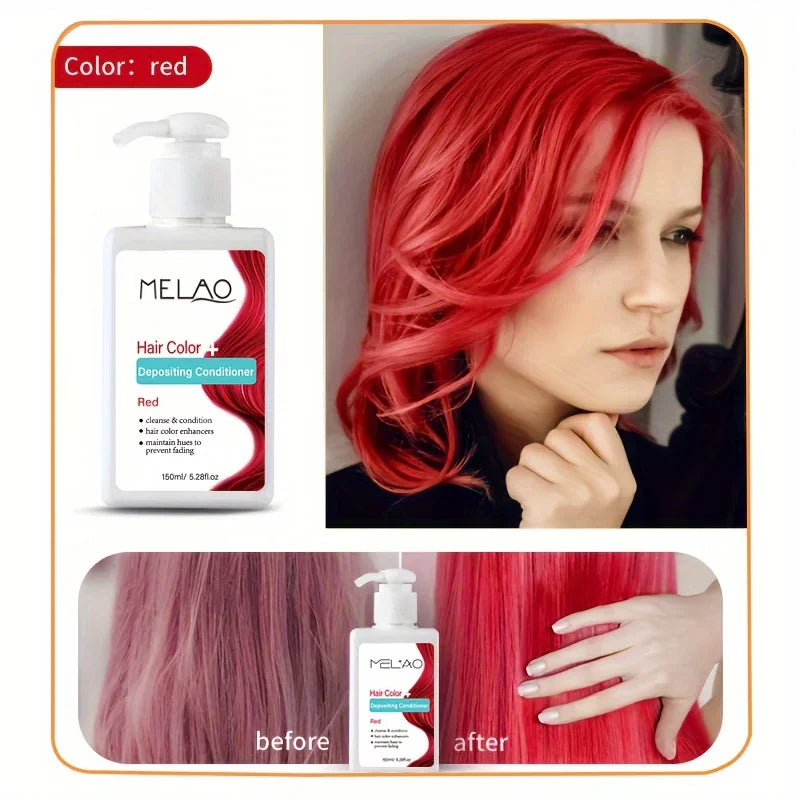 MELAO Hair Dye - Semi Permanent Hair Color Depositing Conditioner, Cruelty-free