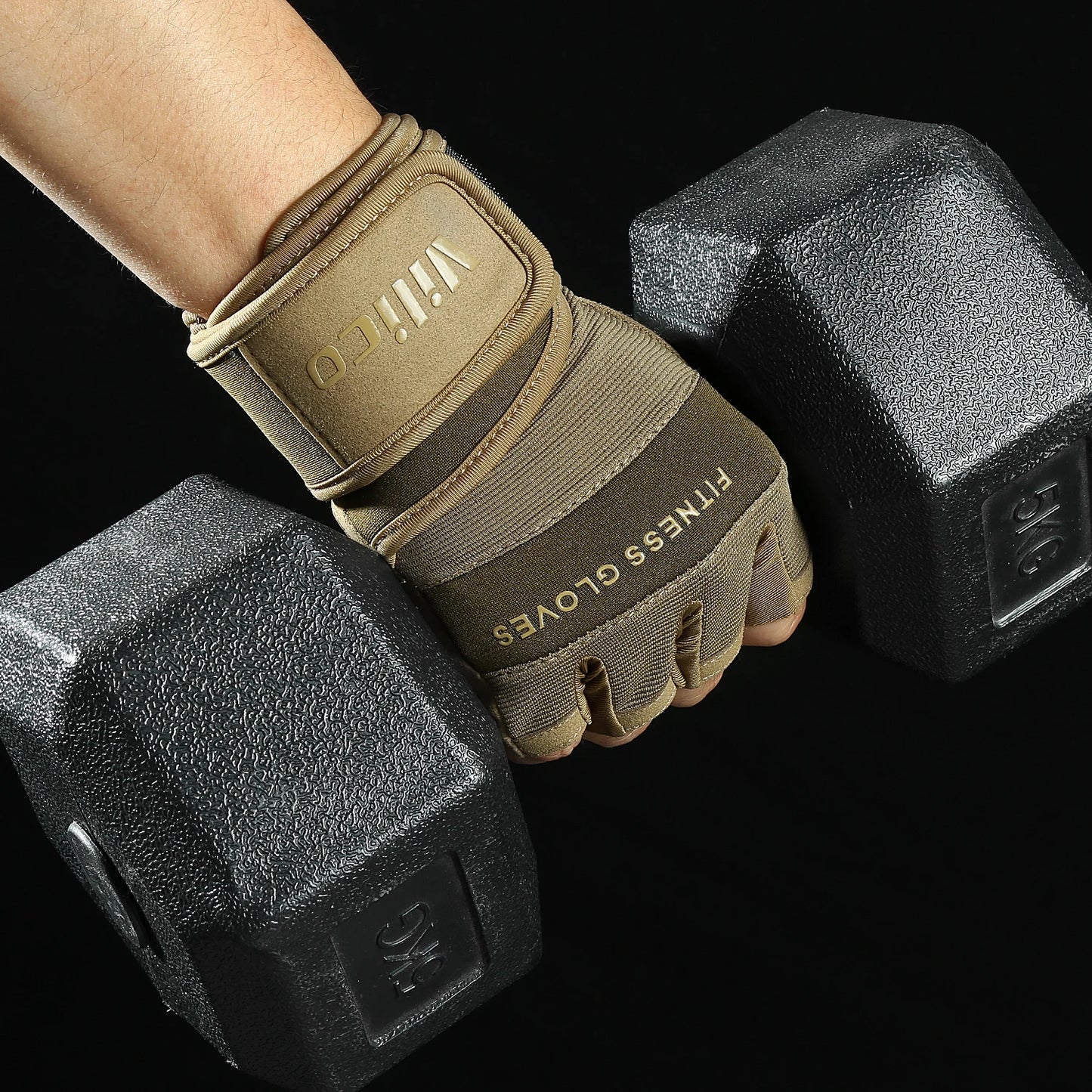 Cycling Gloves Half Finger Gym Weightlifting Dumbbell Training Anti-Slip Fitness Gloves Workout Crossfit Exercise Gloves