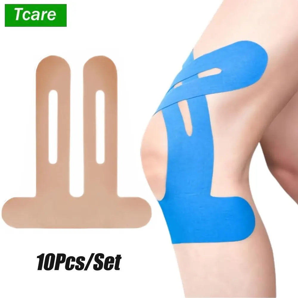 10Pcs/Set Kinesiology Tape for Knees, Knee Support & Stability - Waterproof & Elastic, Breathable Hypoallergenic Latex-Free Tape
