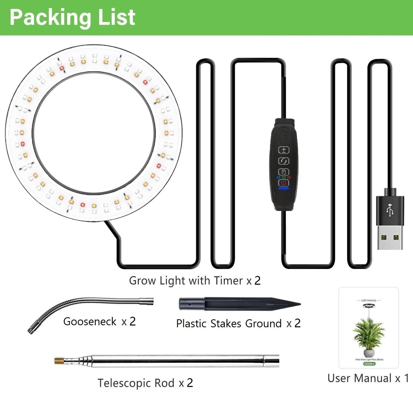 Museluce Grow Lights for Indoor Plants, 72 LEDs Full Spectrum Grow Lamp,Auto 3/9/12H Timer, 34-160cm Height Adjustable