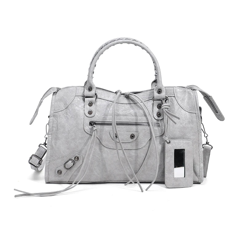 2026 Autumn and Winter Handbag Crossbody Large Capacity City Motorcycle Shoulder Bag Tote Bag for Women Luxury Designer
