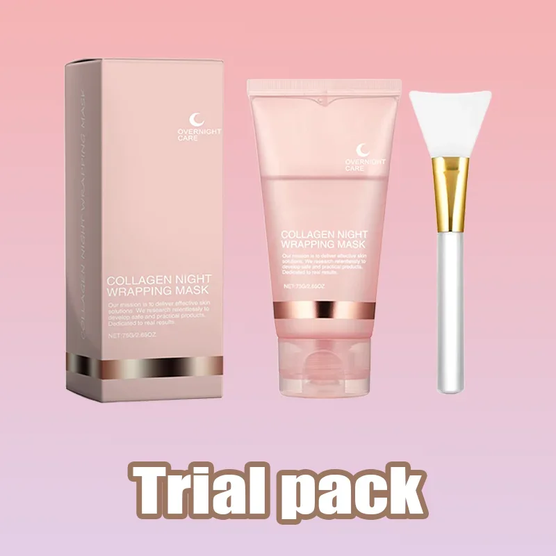 Collagen Peel-off Mask Night Wrapping Facial Mask Deeply Moisturizing Hydrating Firming Skin Facial Mask Daily Face Skin Care