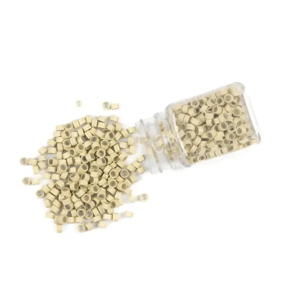 1000 pcs hair extension micro ring link beads 5mm silicone lined beads suitable for human hair extensions
