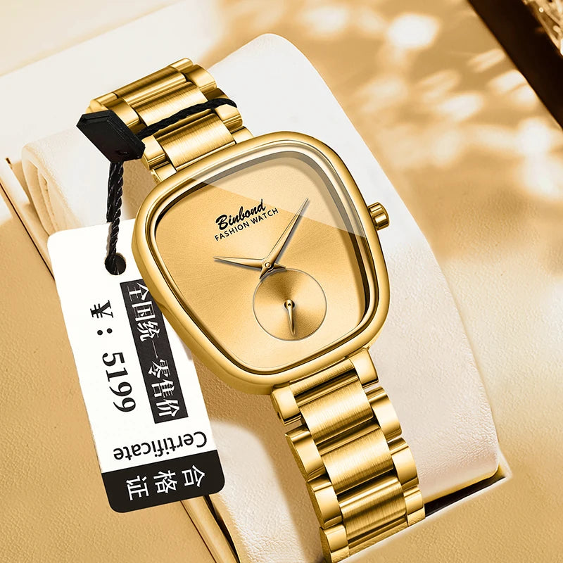 BINBOND Luxury Fashion Women's Watch Waterproof Stainless Steel Women's Watch Simple High Quality Quartz Watch Watches for Woman