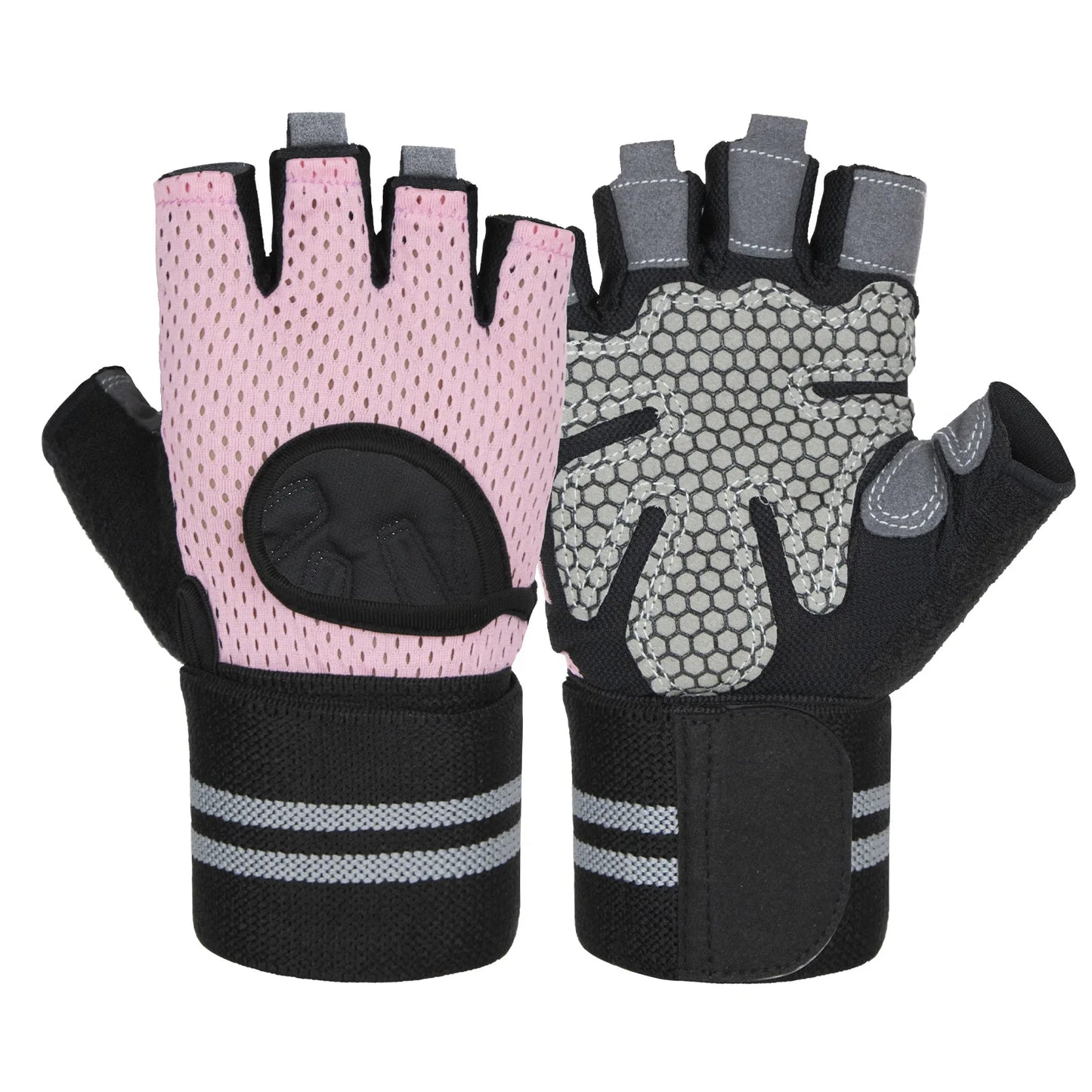 1 Pairs Weightlifting Training Gloves for Men Women Fitness Sports Body Building Gymnastics Gym Hand Wrist Palm Protector Gloves