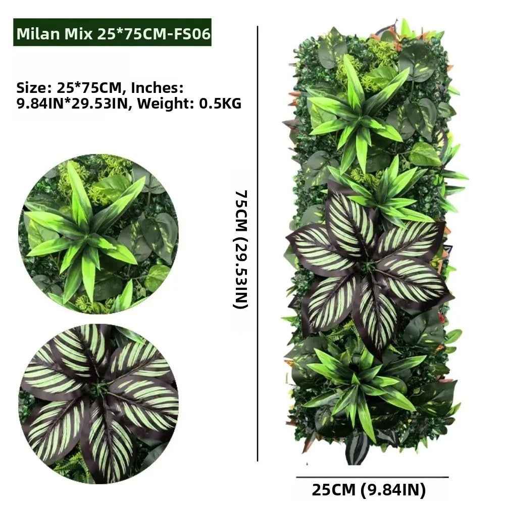 Realistic Artificial Plant Grass Wall Ivy Rattan Leaves Faux Jungle Grass Panel Vibrant Greenery Branches