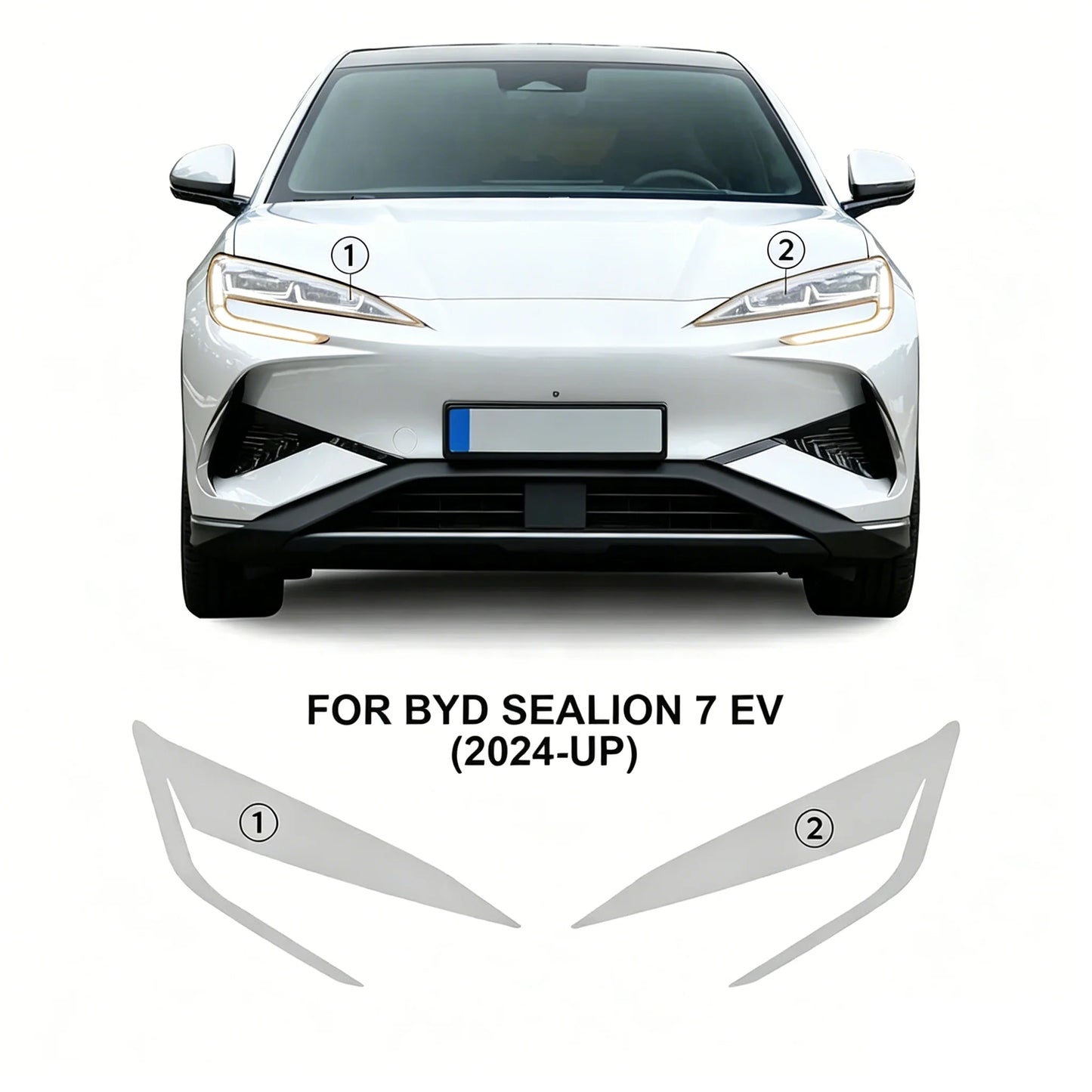 For BYD Sealion 7 EV 2024-2026 Headlight B Pillar Rearview TPU Transparent Protective Film PPF Sticker Anti-scratch Film