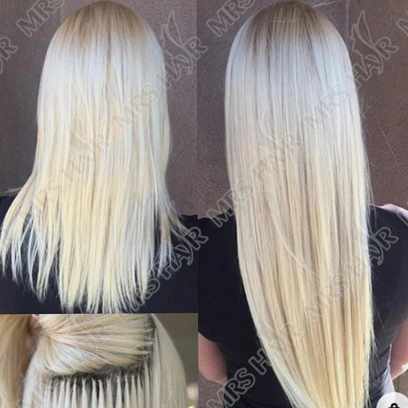 MRSHAIR U Tip Fusion Hair Extensions Nail Tips Human Hair Italiana 1.5cm Long Keratin Hair Bondings 12 16 20 24 inch 50strands