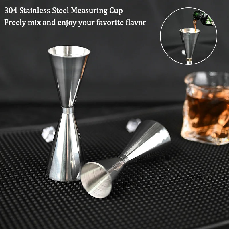 30/45/60/90ml Measuring Cup 304 Stainless Steel Measure Cup Cocktail Shot Drink Spirit Jigger Mixed Beaker Liquid Measuring Cups