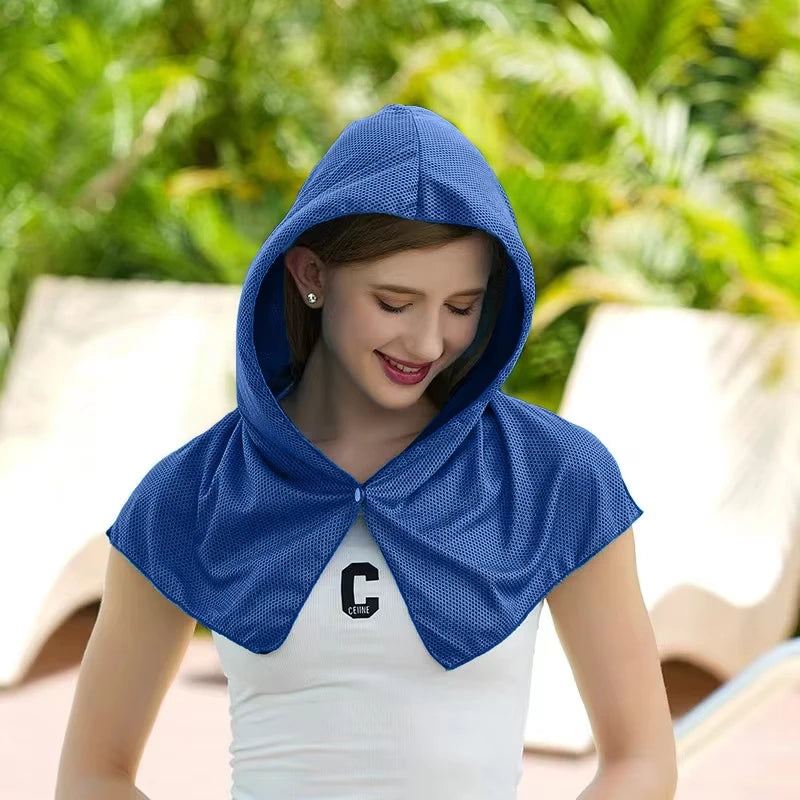 Cooling Hoodie Towel - UV Protection, Quick Drying, Perfect for Sports, Camping, Workouts, Cycling, Golf, Running, Hiking, and F