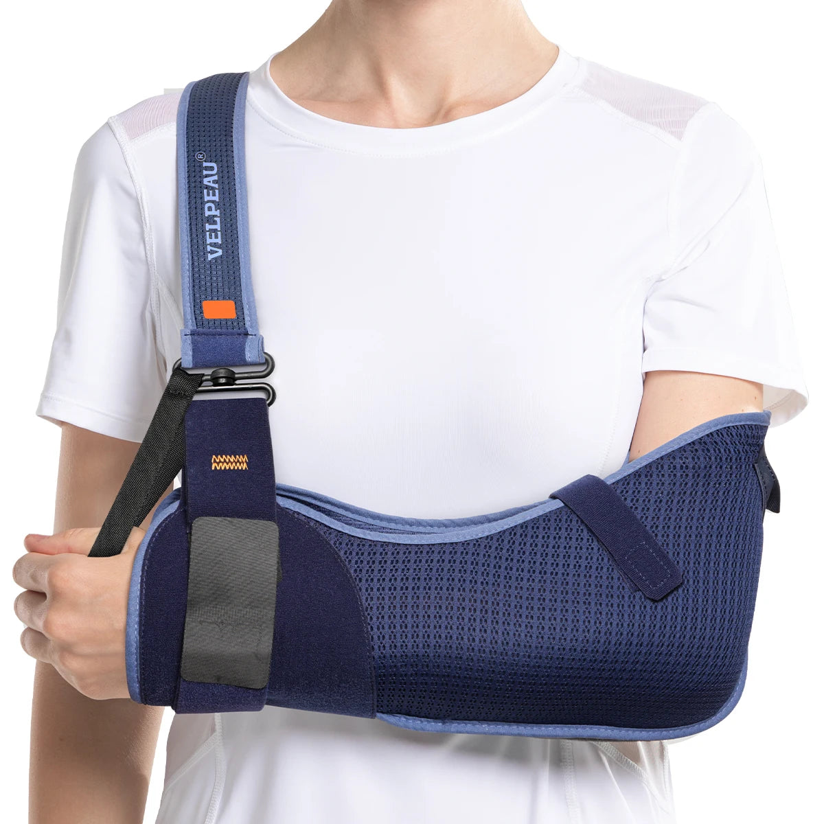 VELPEAU Arm Sling for Rotator Cuff Injury, Broken Hand and Elbow Dislocation, Medical Shoulder Immobilizer Fits Left & Right Arm