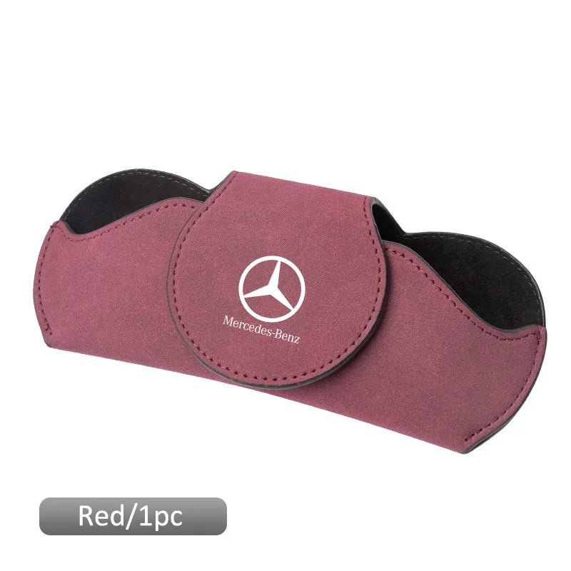 Car Emblem Sunglasses Clips Glasses Holder Car Sun Visor Glasses Box For Mercedes Benz W212 W213 W205 W177 W247 W176 CLS CLA CLK