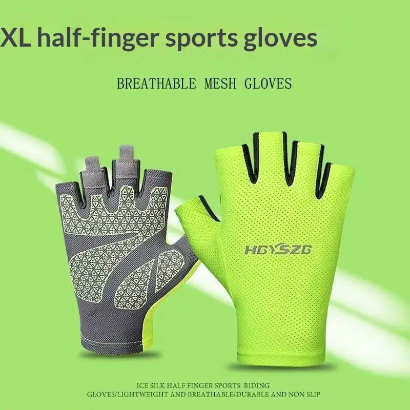 Half Finger Anti-Slip Shock Absorbing Cycling Gloves, Breathable Fingerless Bike Sports Gloves For Men Women Gym Riding