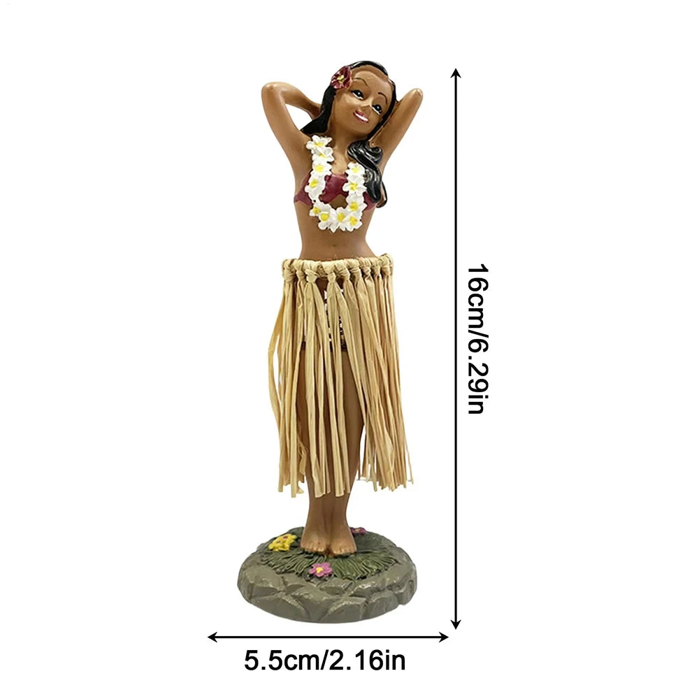 Hawaiian Dancing Girl Posing Dancer Car Interior Ornaments Dashboard Doll bobbleheads Hawaiian Souvenir Ornament Centerpieces