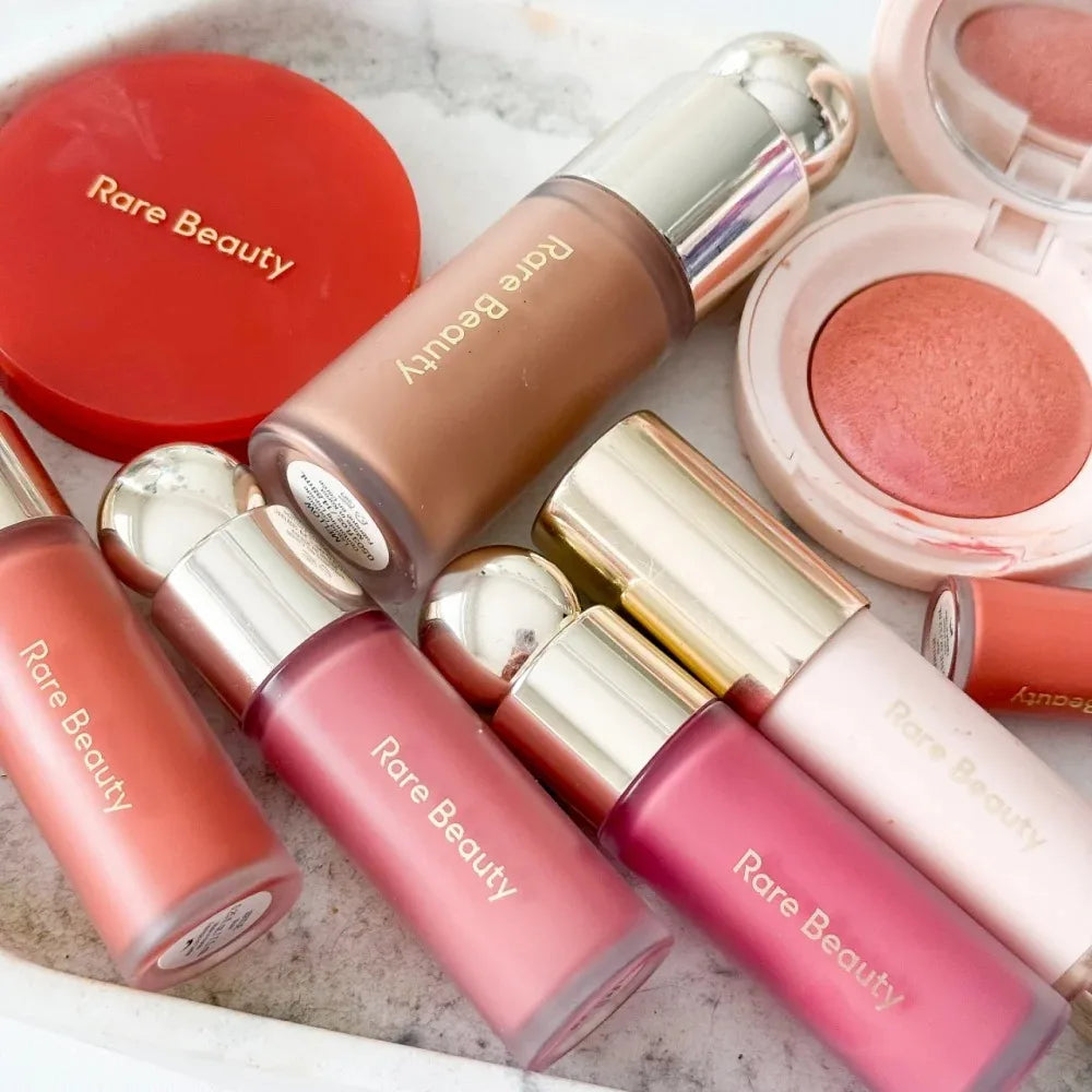 Rare Beauty Liquid Blush Shimmer Powder Blush Elastic Blush Easy-to-Blend Blush Lipstick Highlighter Long-Lasting Makeup Natura