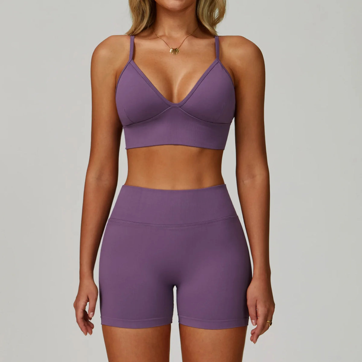 2/3PCS Seamless Yoga Set Gym Workout Athletic Wear Women Legging Fitness Bra Crop Top Long Sleeve Sports Shorts Activewear XP272