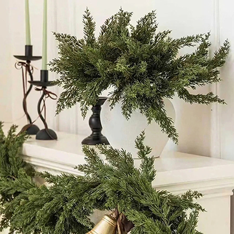 1/5 Pcs Artificial Plants Leaves Christmas Tree Party Home Table Vase Decorations Outdoor Courtyard Material Wedding Photography