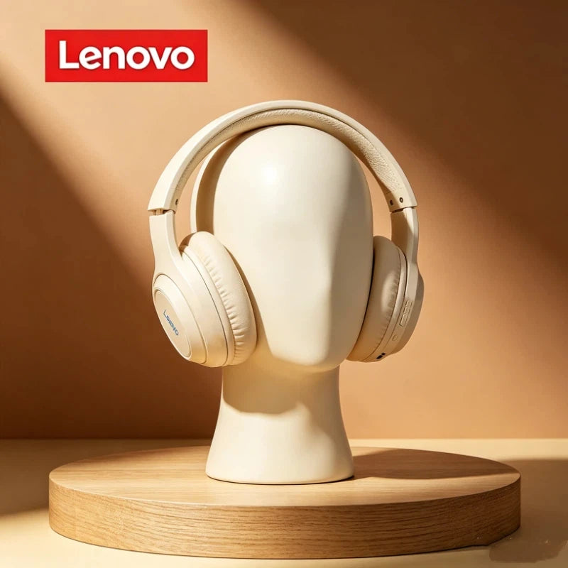 Lenovo Bluetooth 5.3 Earphones Over-ear Foldable Computer Wireless Headphone