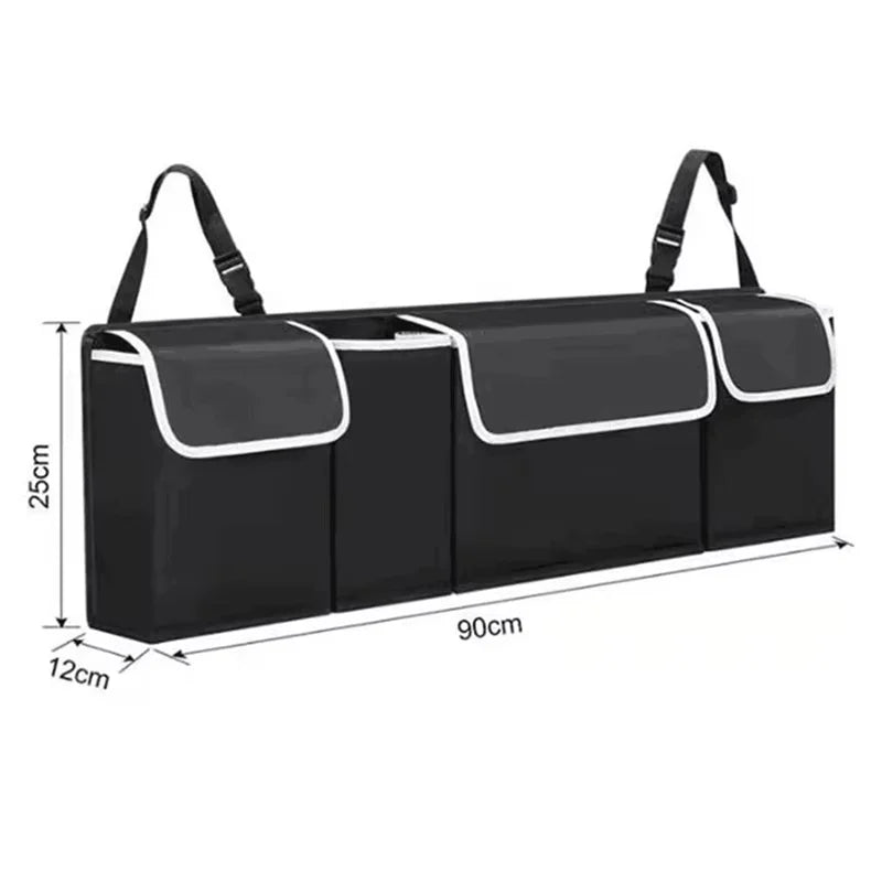 Durable Oxford Fabric Large Car Seat Back Organizer with Multiple Compartments for Trunk and Backseat Storage