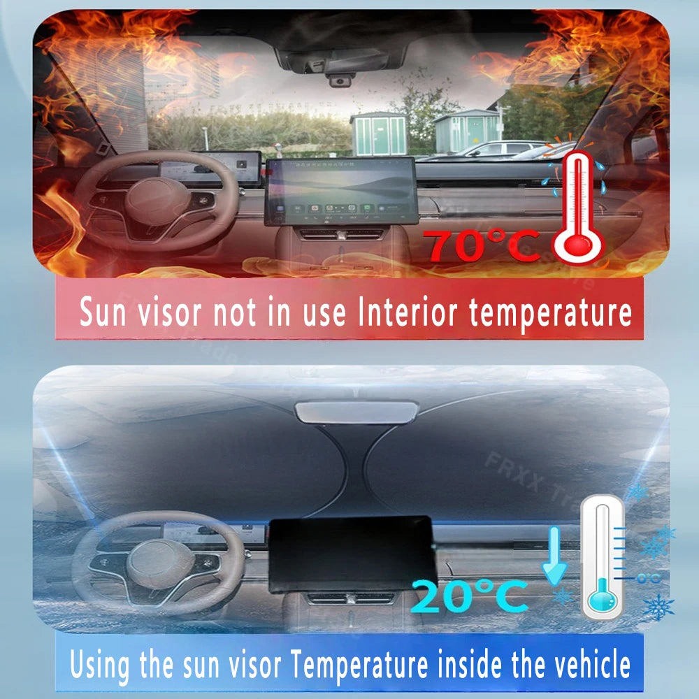 For Renault Megane 2 3 4 2015-2019 2020 2021 Car Sun Visor MK2 Front Windshield Sunshade Heat Insulation Summer Auto Accessories