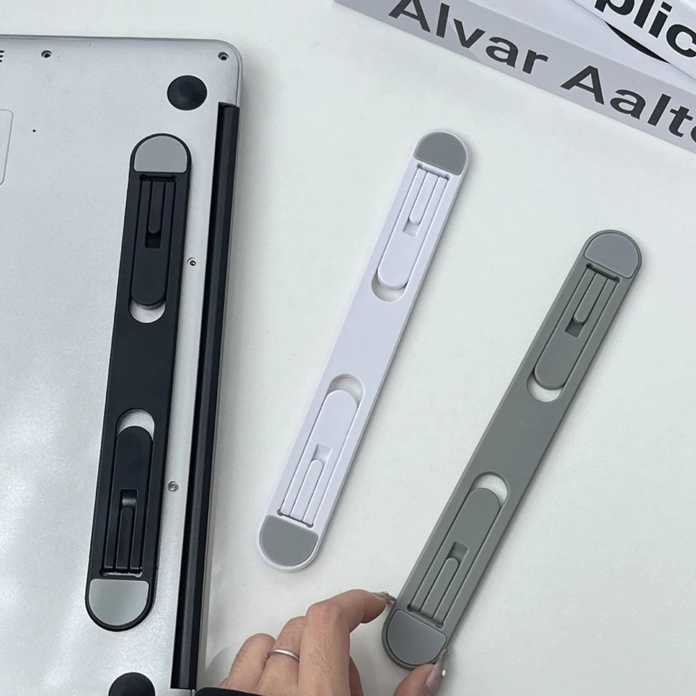 Portable Notebook Support Riser Cooling Bracket Self Adhesive Invisible Folding Laptop Stand for Macbook Lenovo Samsung Notebook