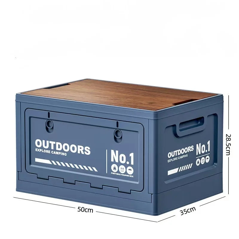 Outdoor Camping Storage Box Car Trunk Organizer Portable Picnic Basket Multi-functional Foldable Tool