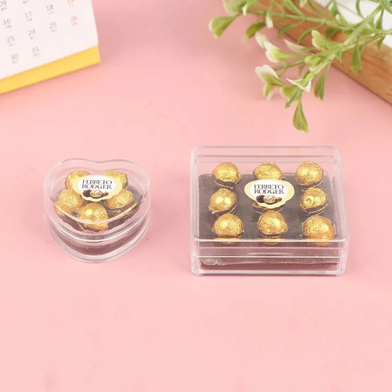 1/12 Scale Dollhouse Mini Boxed Chocolate Model, Simulated Fake Food, Kitchen Decor
