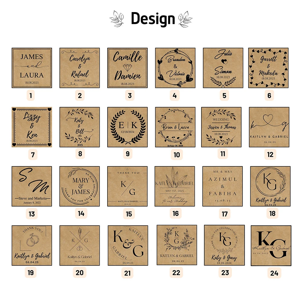 Personalized Tag Engraved Gold Mirror Acrylic Square Custom Place Cards Chocolate Sign Baby Shower Laser Cut Name Guest Gift