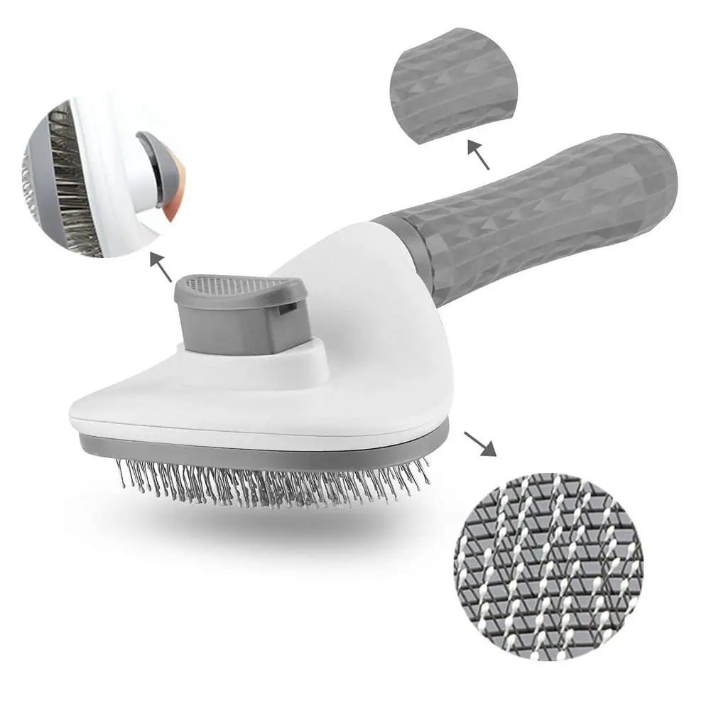 Pet Dog Brush Cat Comb Self Cleaning Pet Hair Remover Brush For Dogs Cats Grooming Tools Pets Dematting Comb Dogs Accessories
