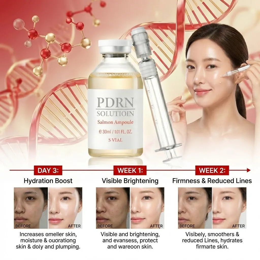 PDRN Salmon DNA Serum Ampoule Advanced Skincare Deep Repair Renew Brighten Tone Strengthen Barrier Firming Face Essence Korean