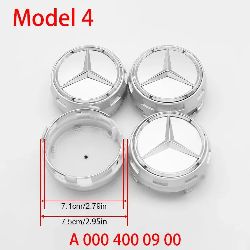 4Pcs 75mm Car Wheel Center Hub Caps Cover For Mercedes Benz Amg B/C/E/S Class A Class C200L GLC GLK CLA W163 W166 W221 Accessory