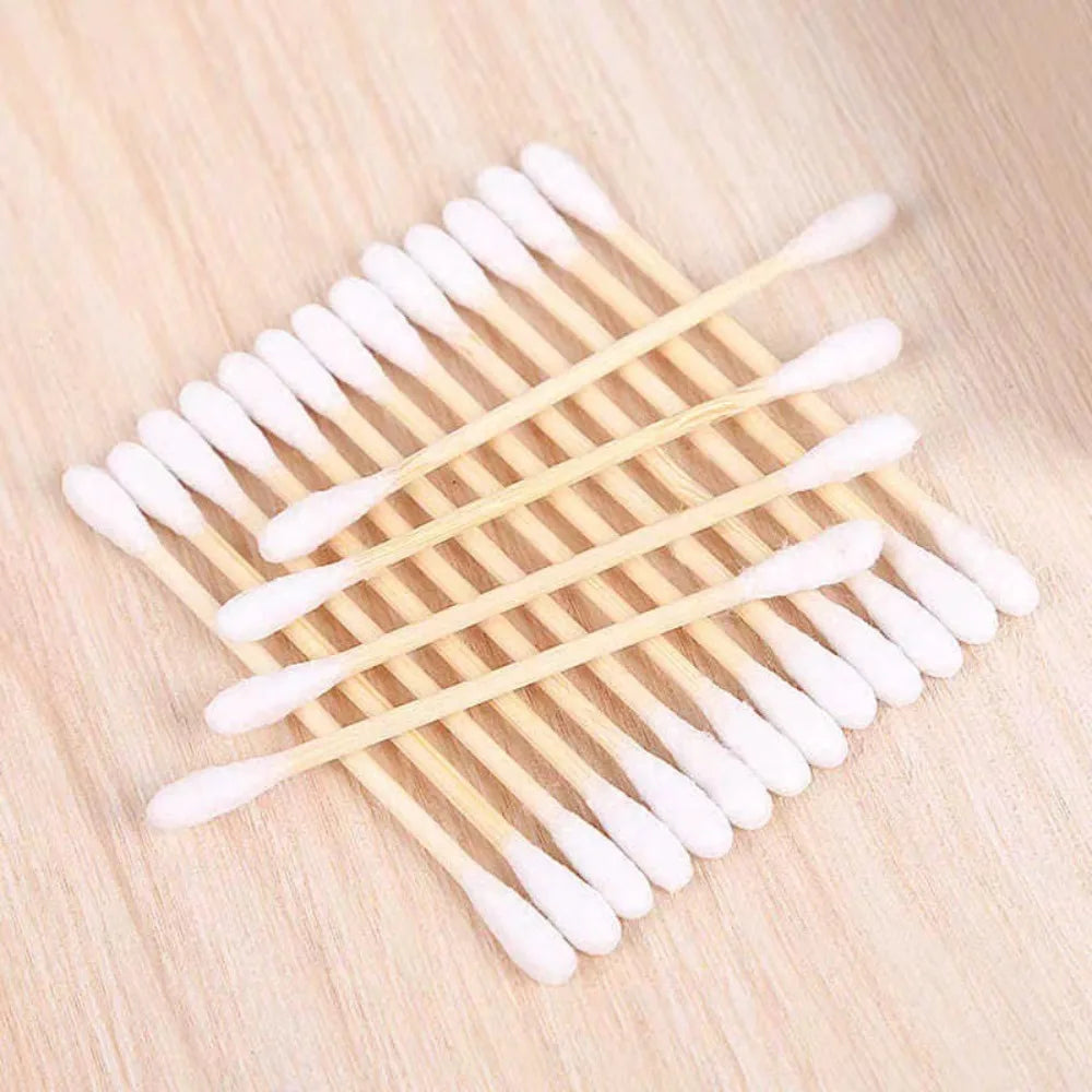 100/300/500/1000pcs Double Head Cotton Swab Women Makeup Cotton Buds Tip for Wood Sticks Nose Ears Cleaning Health Care Tools