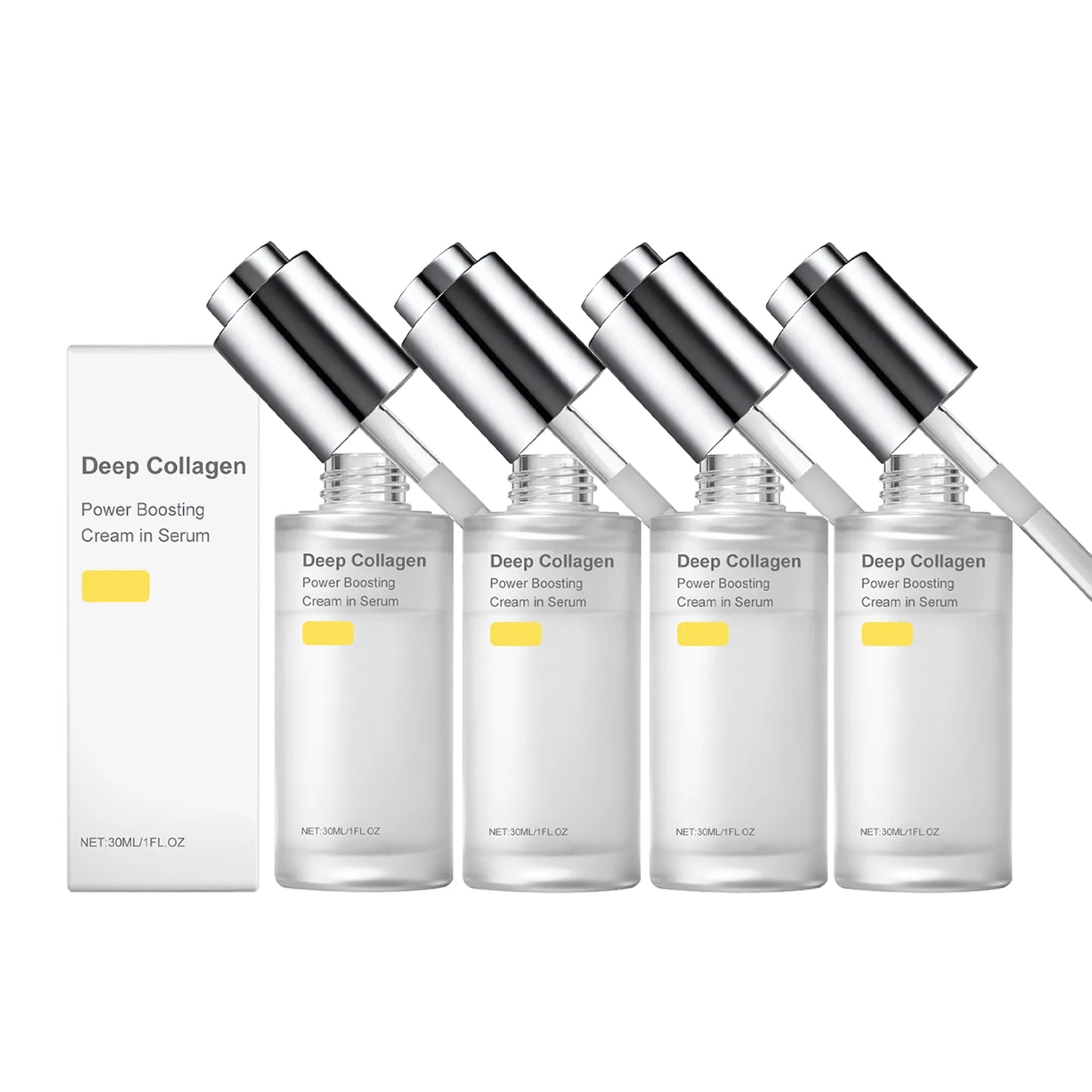 Deep Collagen Power Boosting Serum for Hydrating Moisturizing Improves Skin Elasticity Smooths Fine Lines Daily Facial Care