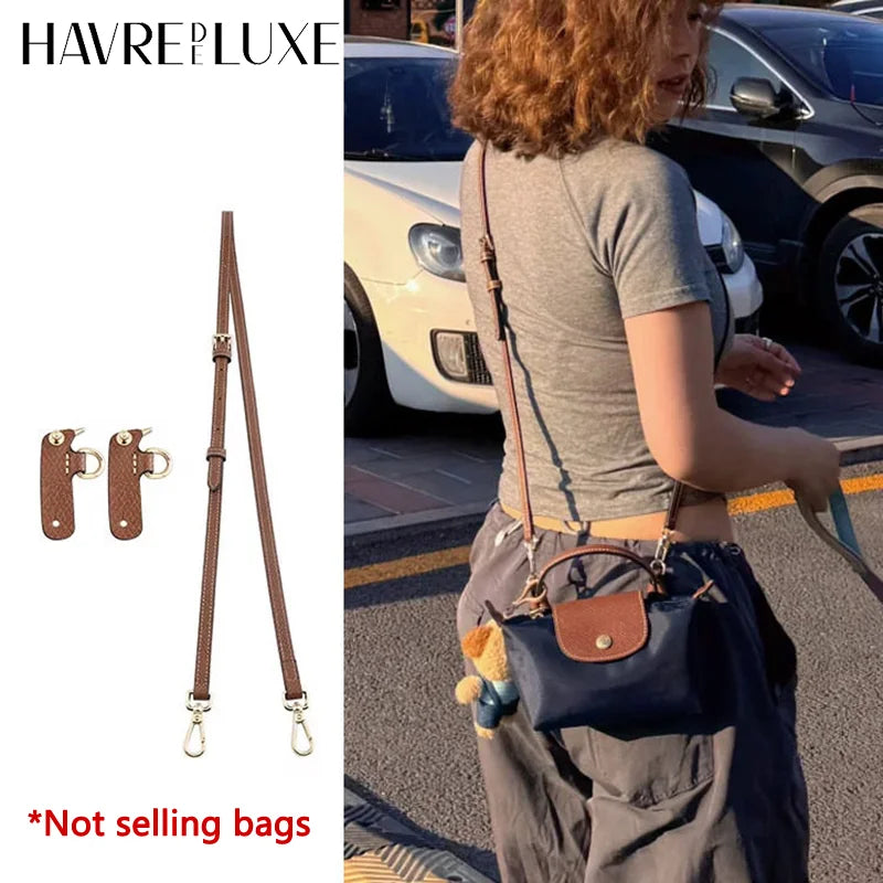 Mini Bags Leather Shoulder Strap Kit Fit For Longchamp Mini Pouch Adjustable Crossbody Small Bag Accessories