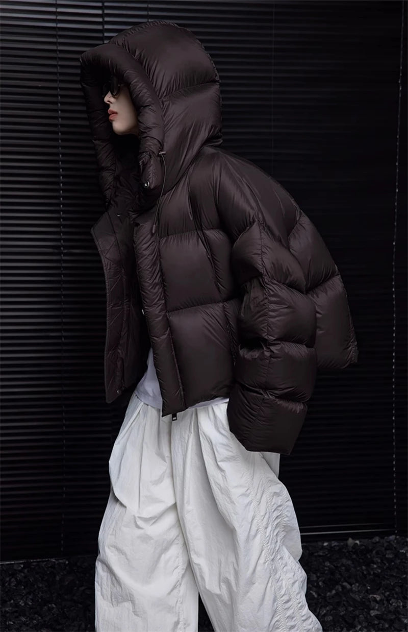 2026 Hot Sale Winter Parka Women Hooded Cotton Puffer Bread Jacket Zip Up Korean Casual Solid Thick Warm Outwears куртка женская