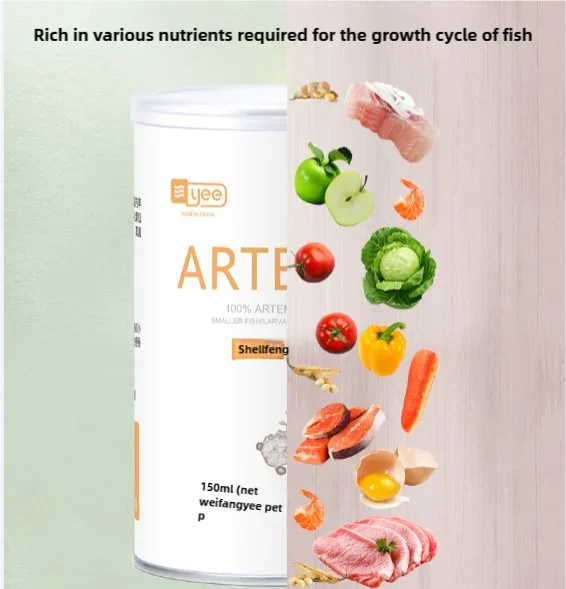Decapsulated Brine Shrimp Artemia Eggs Fish Food for All Picky Tropical Fish Fist Bite Baby Food