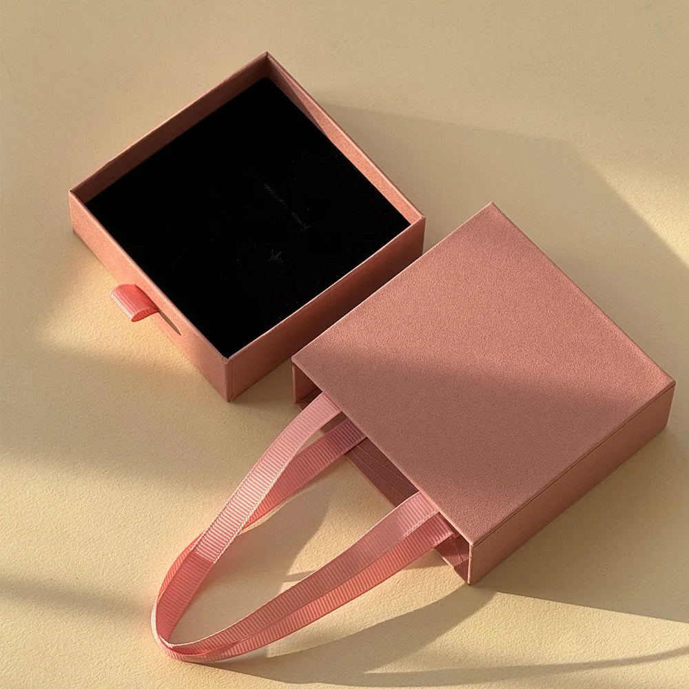Personailzed Handheld Drawer Jewelry Box Earrings Ring Pendant Bracelet Necklace Storage Display Case Portable Jewelry Packaging